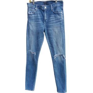Citizens of Humanity rocket high rise skinny distressed jeans sz 29 (#T16)